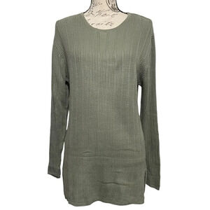 Vintage Stephanie Andrews Sweater Size‎ X 100% Silk Ribbed Knit